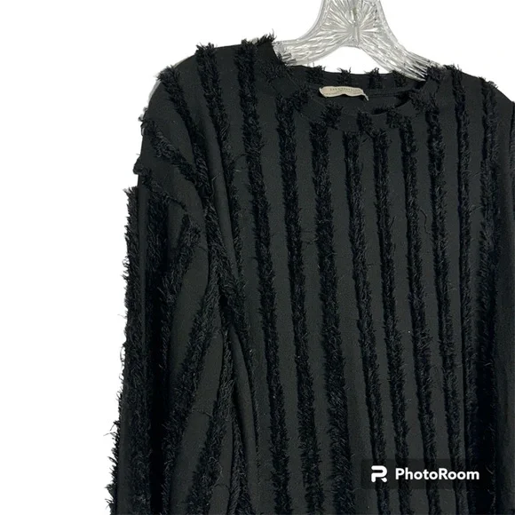 Zara Trafaluc Womens Black Fringe Long Sleeve Shirt - Picture 10 of 12